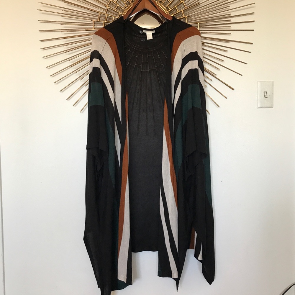 H&M Longline Striped Cardigan